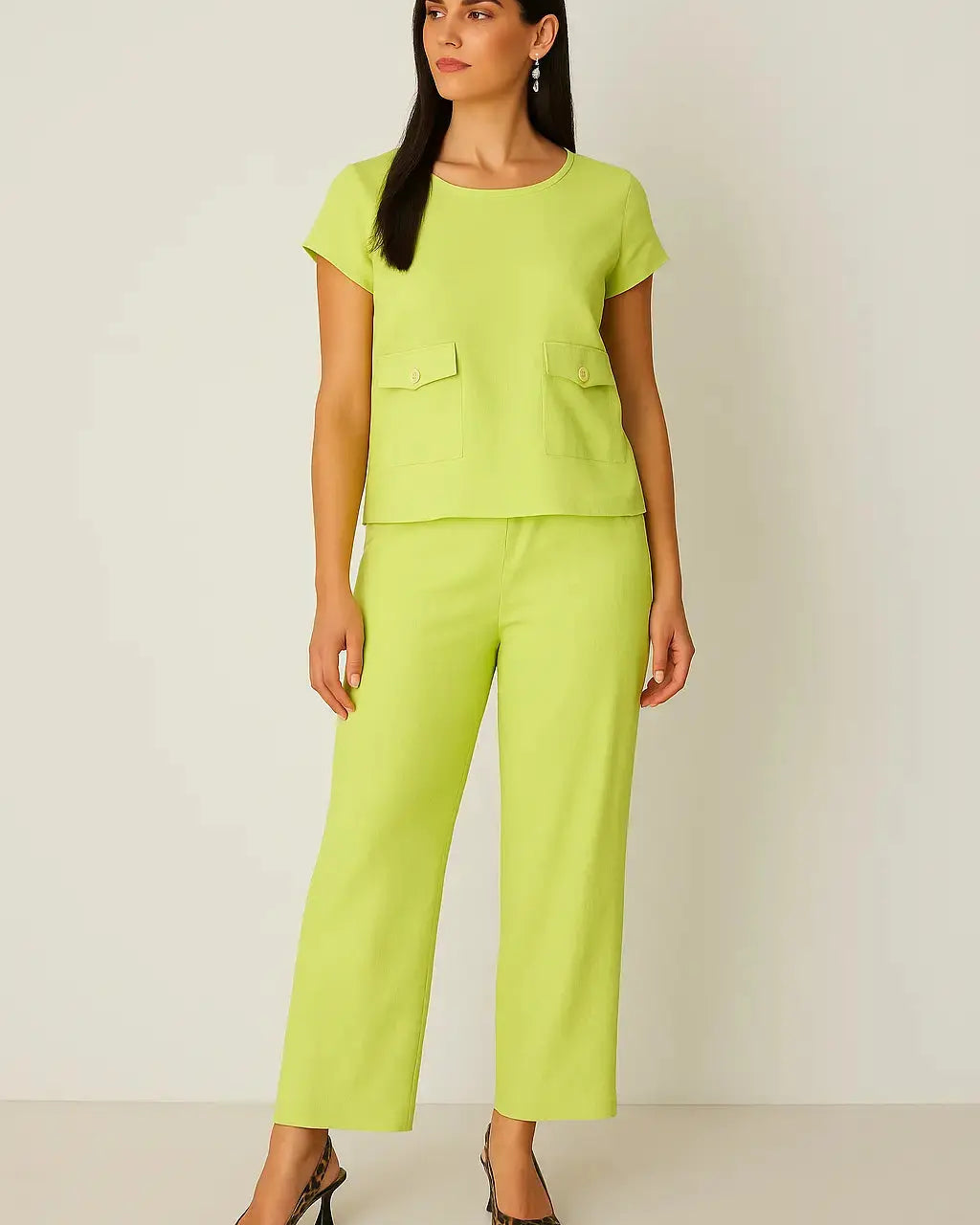 Pantalone in viscosa con vita elastica DORABELLA