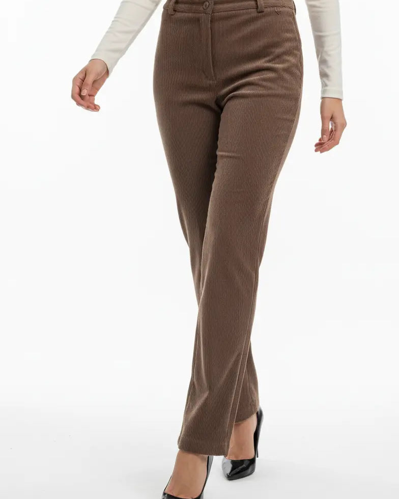 Pantalone mille righe con zip e bustino DORABELLA