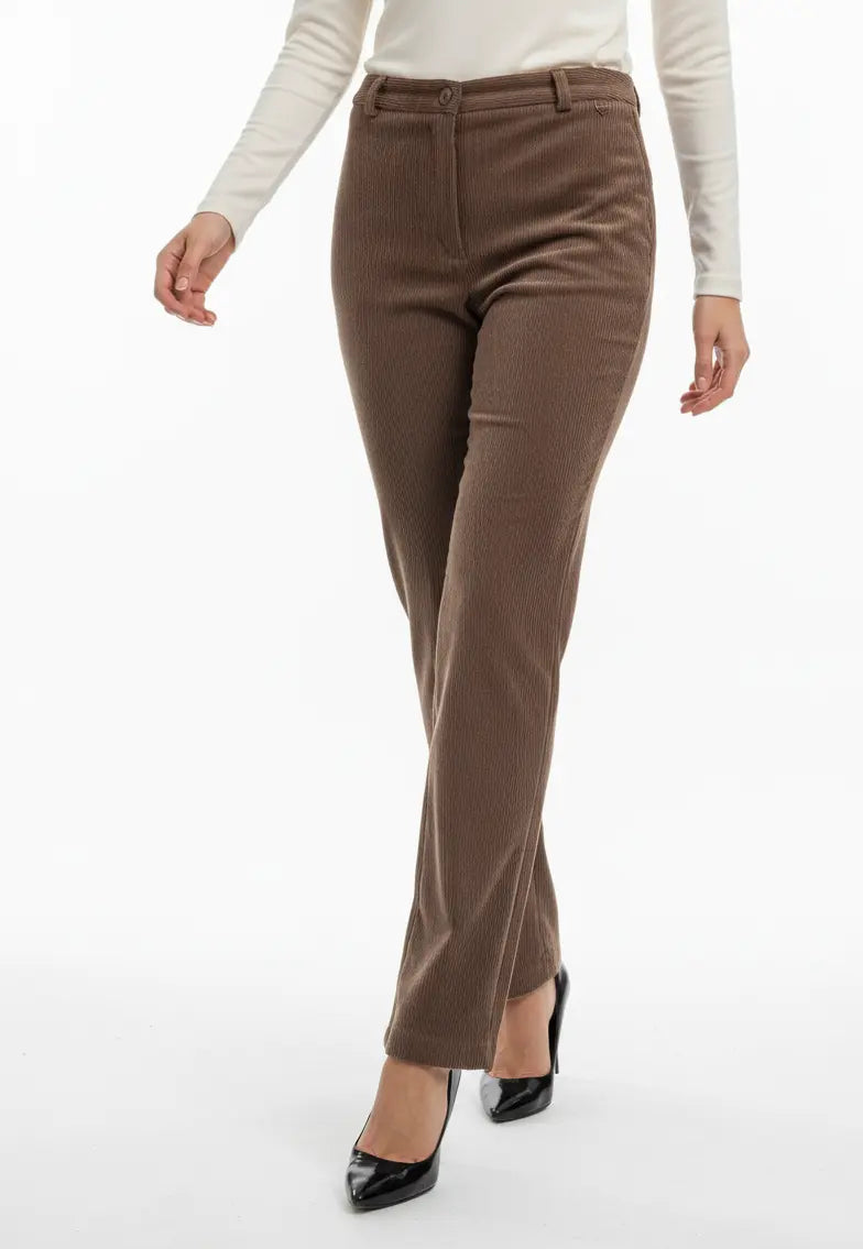 Pantalone mille righe con zip e bustino DORABELLA