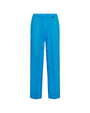 Pantalone morbido a gamba dritta in twill di viscosa tinta unita con coulisse in vita. TURCHESE DORABELLA