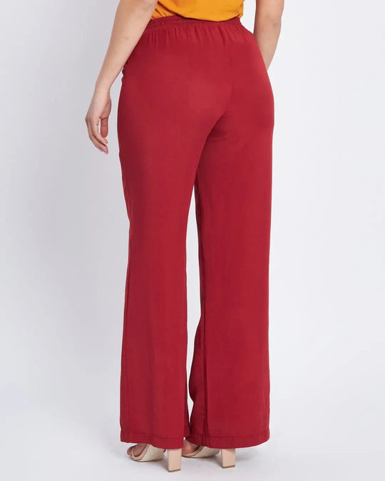 Pantalone palazzo con vita elastica INDIA DORABELLA