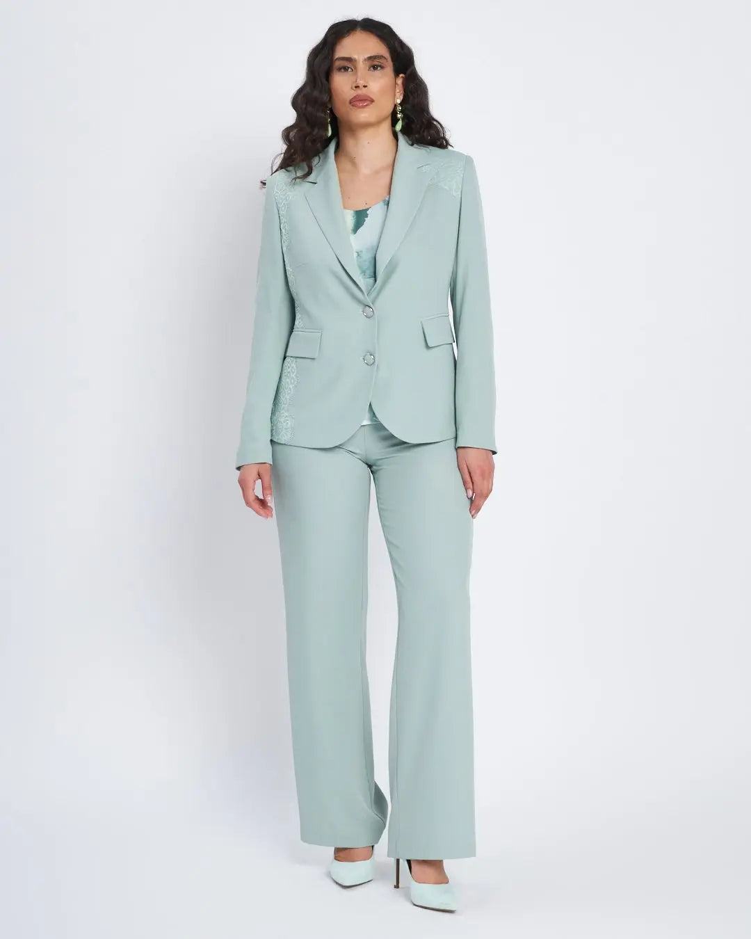 Pantalone palazzo in cady con bustino elastico ALOE DORABELLA