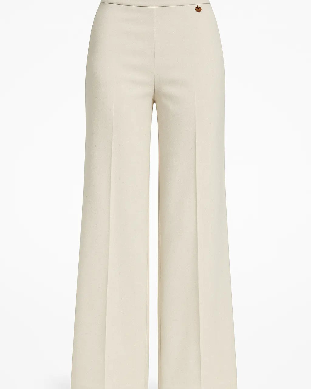 Pantalone palazzo in lino con retro bustino elastico DORABELLA PIU'