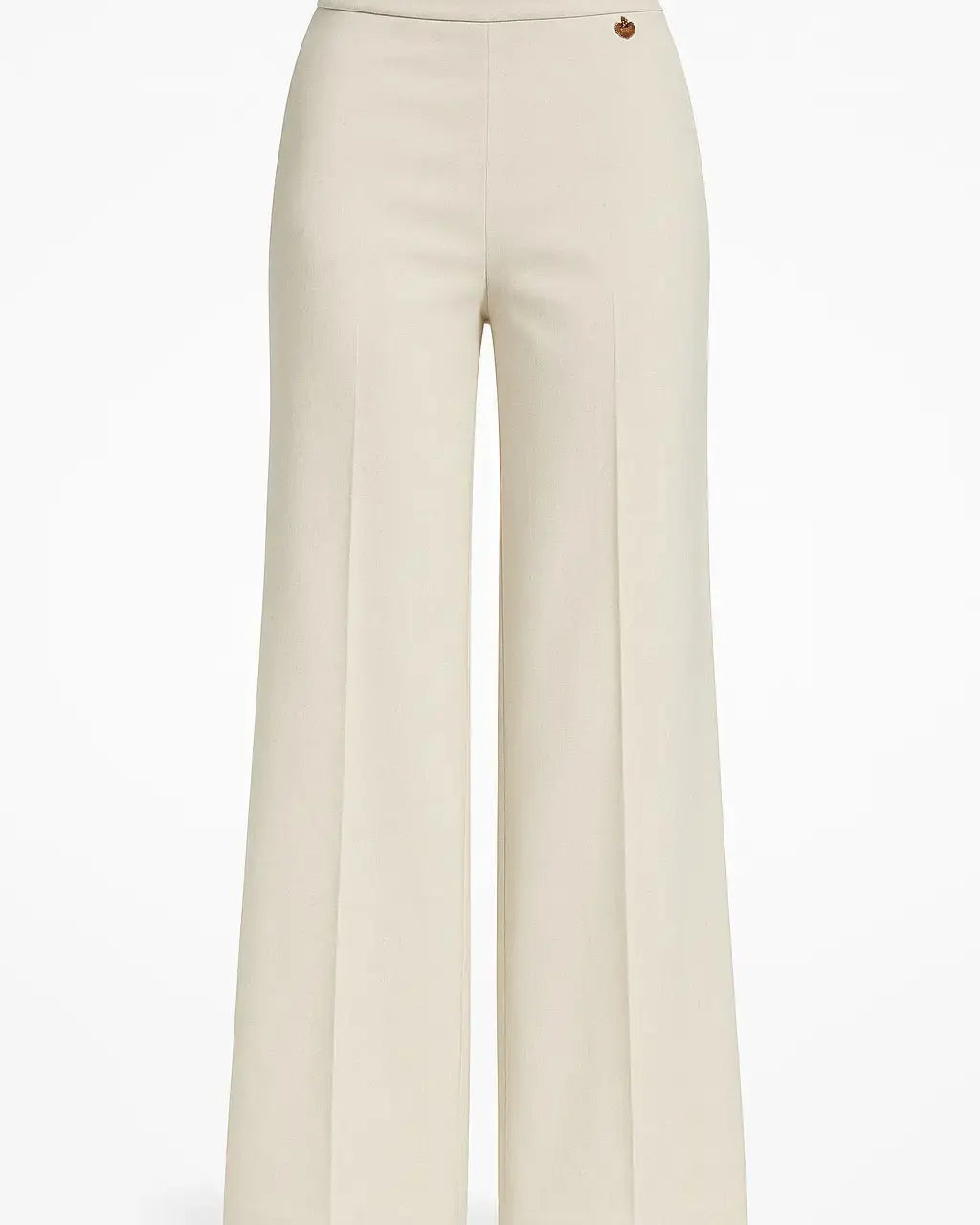 Pantalone palazzo in lino con retro bustino elastico DORABELLA PIU'