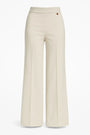 Pantalone palazzo in lino con retro bustino elastico DORABELLA PIU'