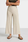 Pantalone palazzo in lino con retro bustino elastico DORABELLA PIU'