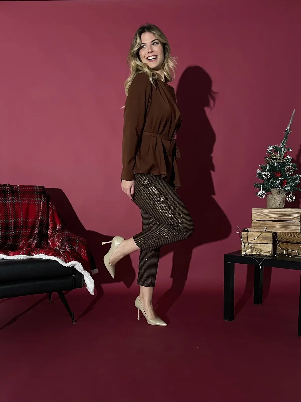 Pantalone pied de poule MORO DORABELLA XXXL