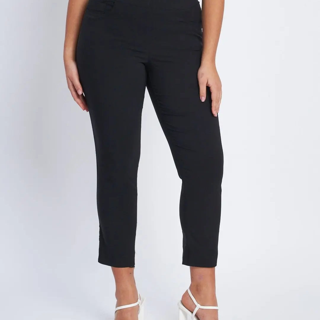 Pantalone pinocchietto con ricamo NERO DORABELLA XXL