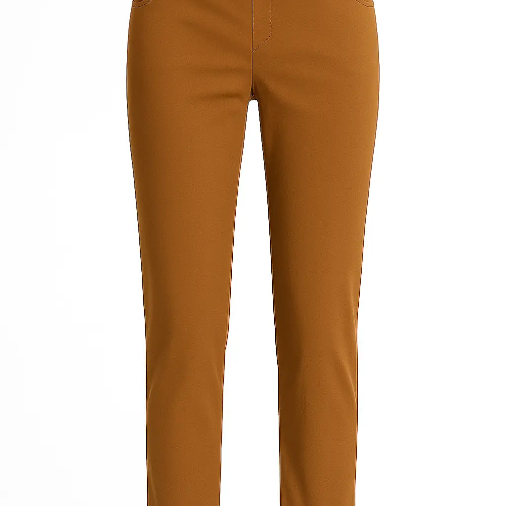 Pantalone pinocchietto con ricamo TABACCO DORABELLA