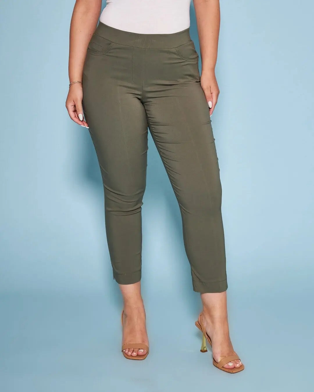 Pantalone pinochhietto con ricamo MILITARE DORABELLA