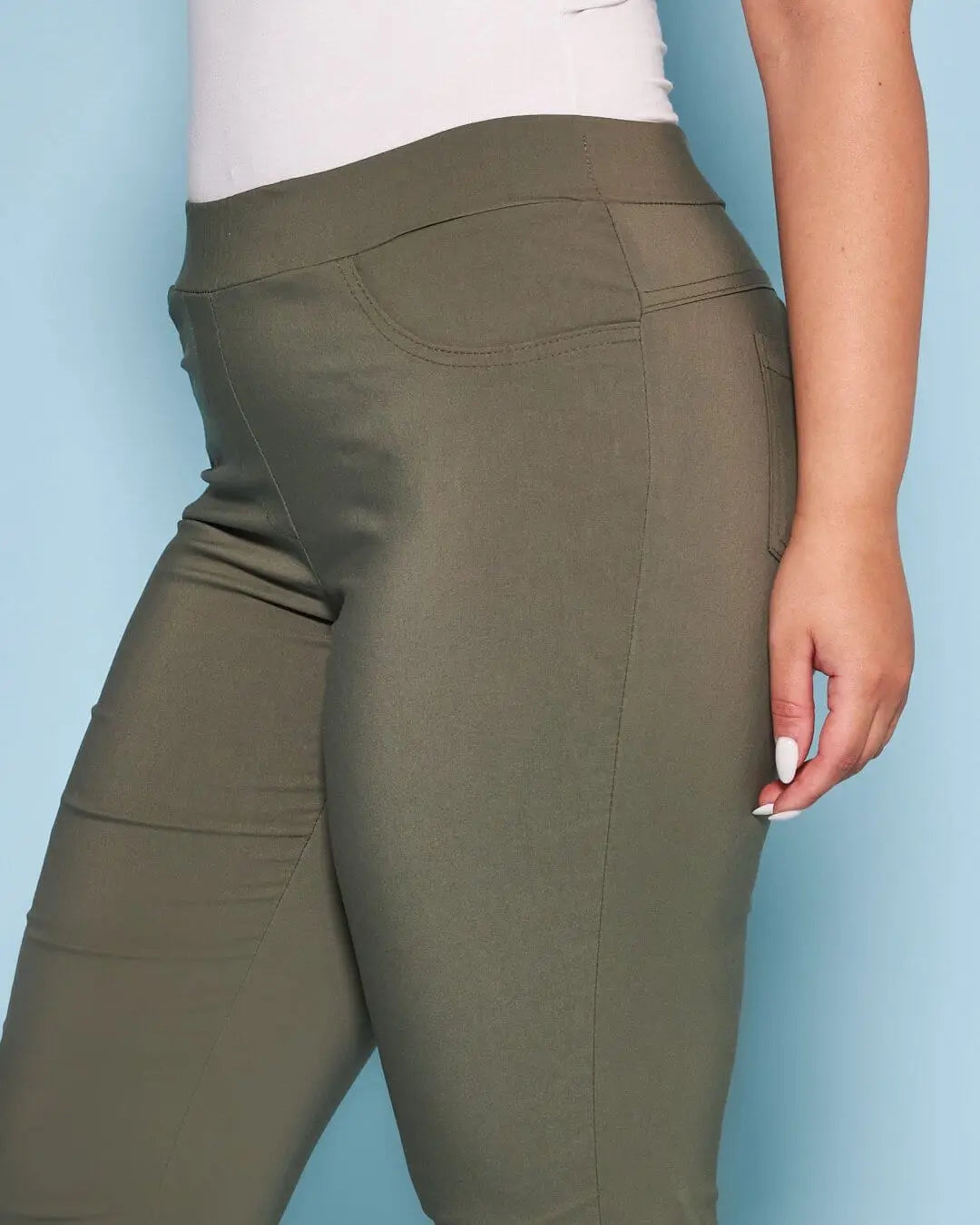 Pantalone pinochhietto con ricamo MILITARE DORABELLA
