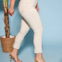 Pantalone pinochhietto con ricamo SABBIA DORABELLA