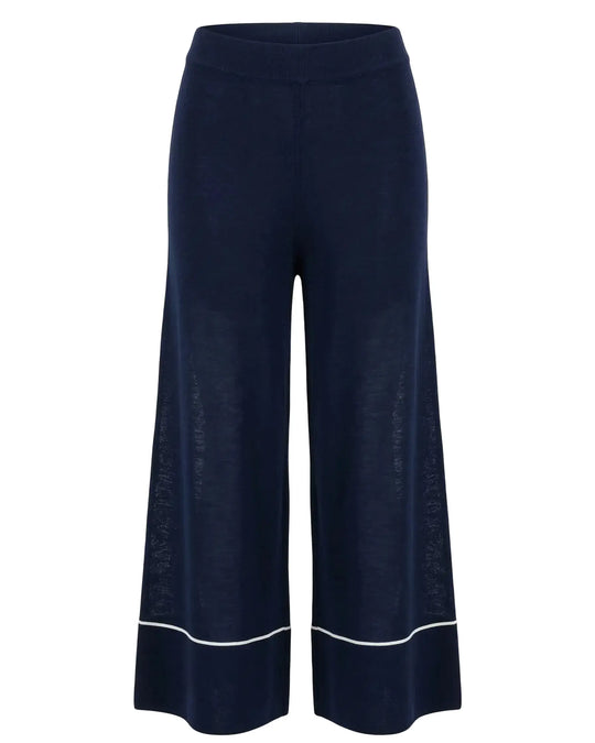 Pantalone profili a contrasto vaniglia DORABELLA