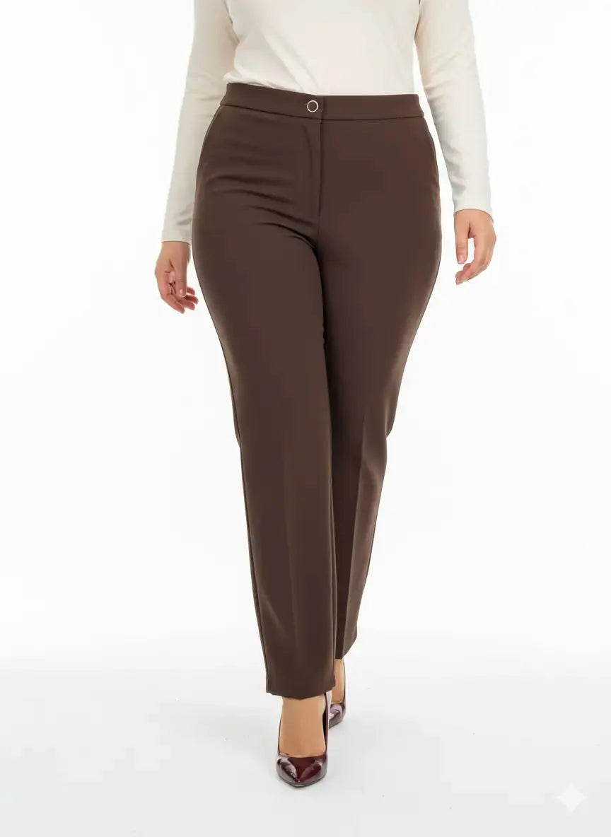Pantalone sigaretta con dettaglio bottone DORABELLA PIU'