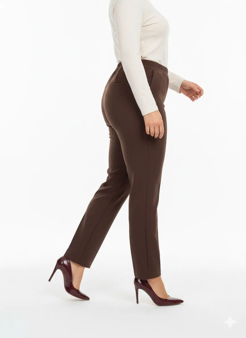 Pantalone sigaretta con dettaglio bottone DORABELLA PIU'