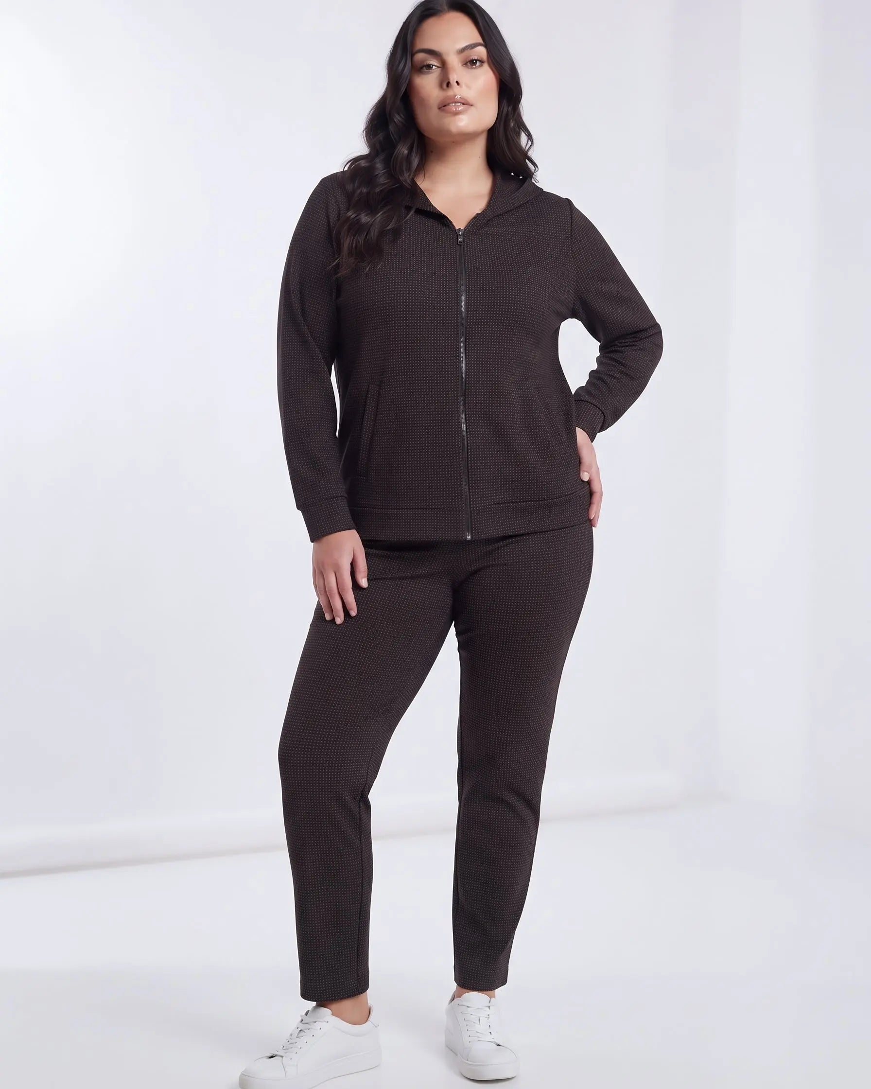 Pantalone sigaretta con micro pattern DORABELLA PIU'