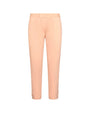 Pantalone skinny capri in jersey di misto cotone elasticizzato tinta unita con dettaglio bottoni. MELONE DORABELLA