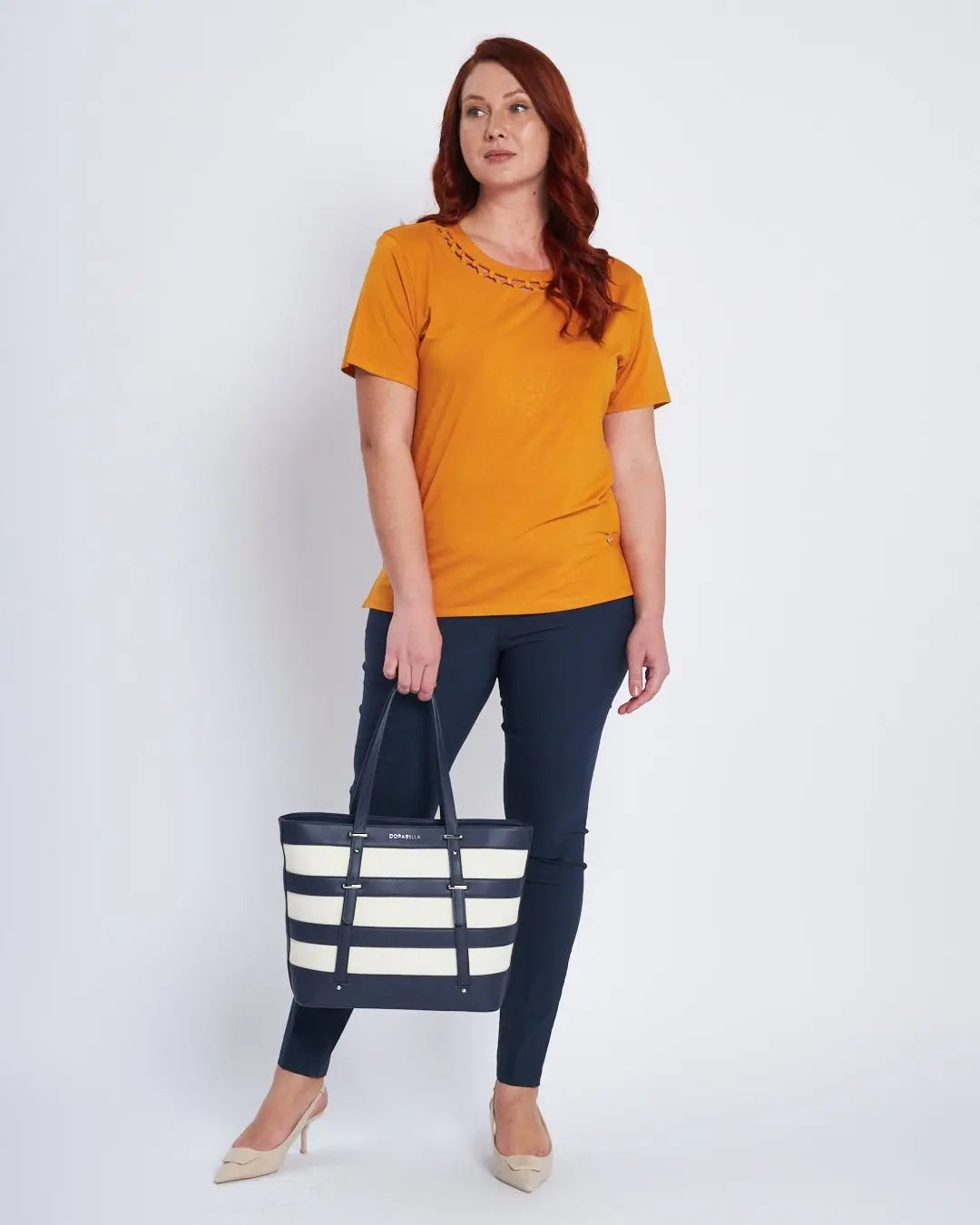 Pantalone skinny con taglio push-up BLU DORABELLA PIU'