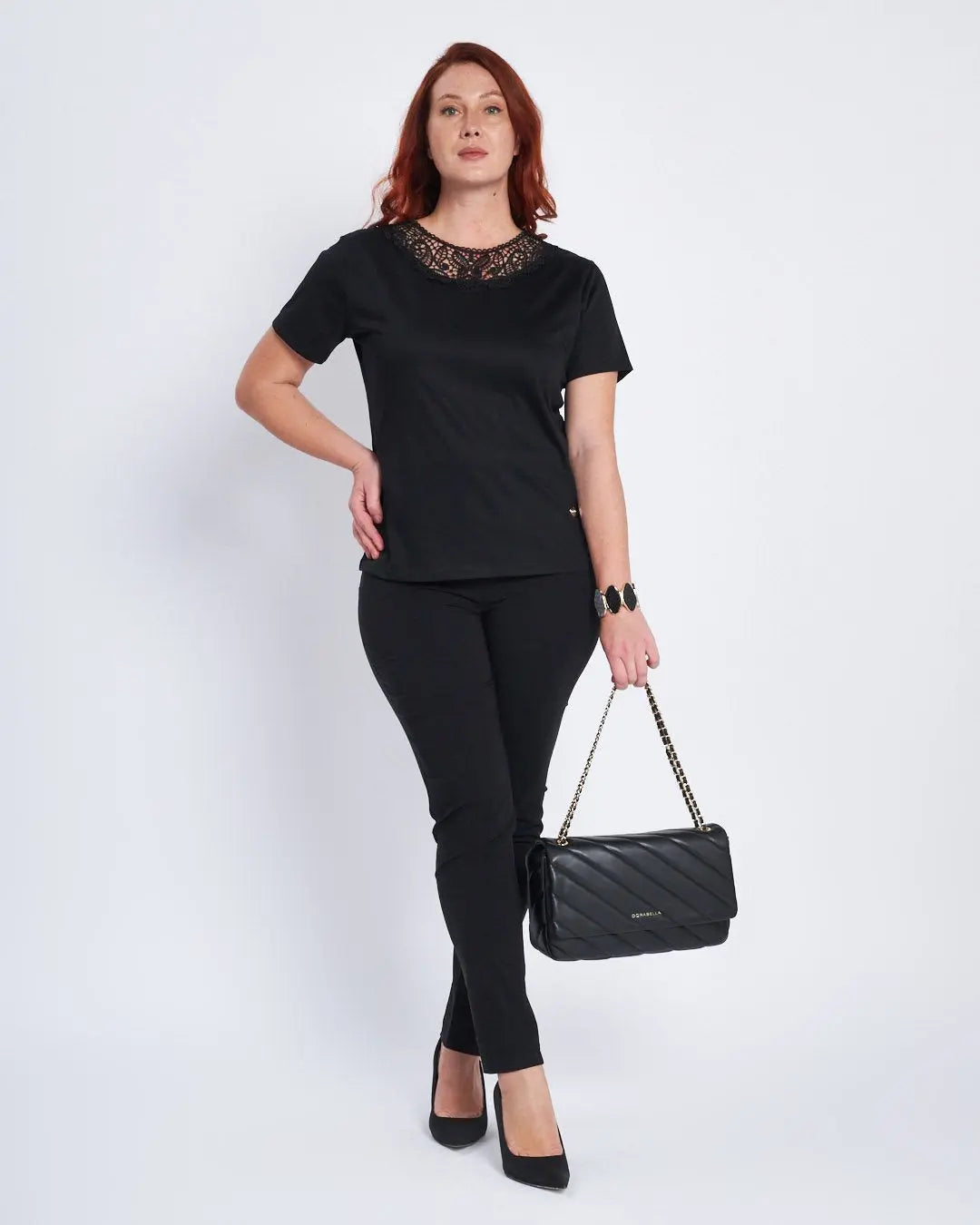 Pantalone skinny con taglio push-up NERO DORABELLA PIU'