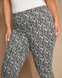 Pantalone skinny in misto cotone jacquard con fantasia a righe BIANCO-NERO DORABELLA