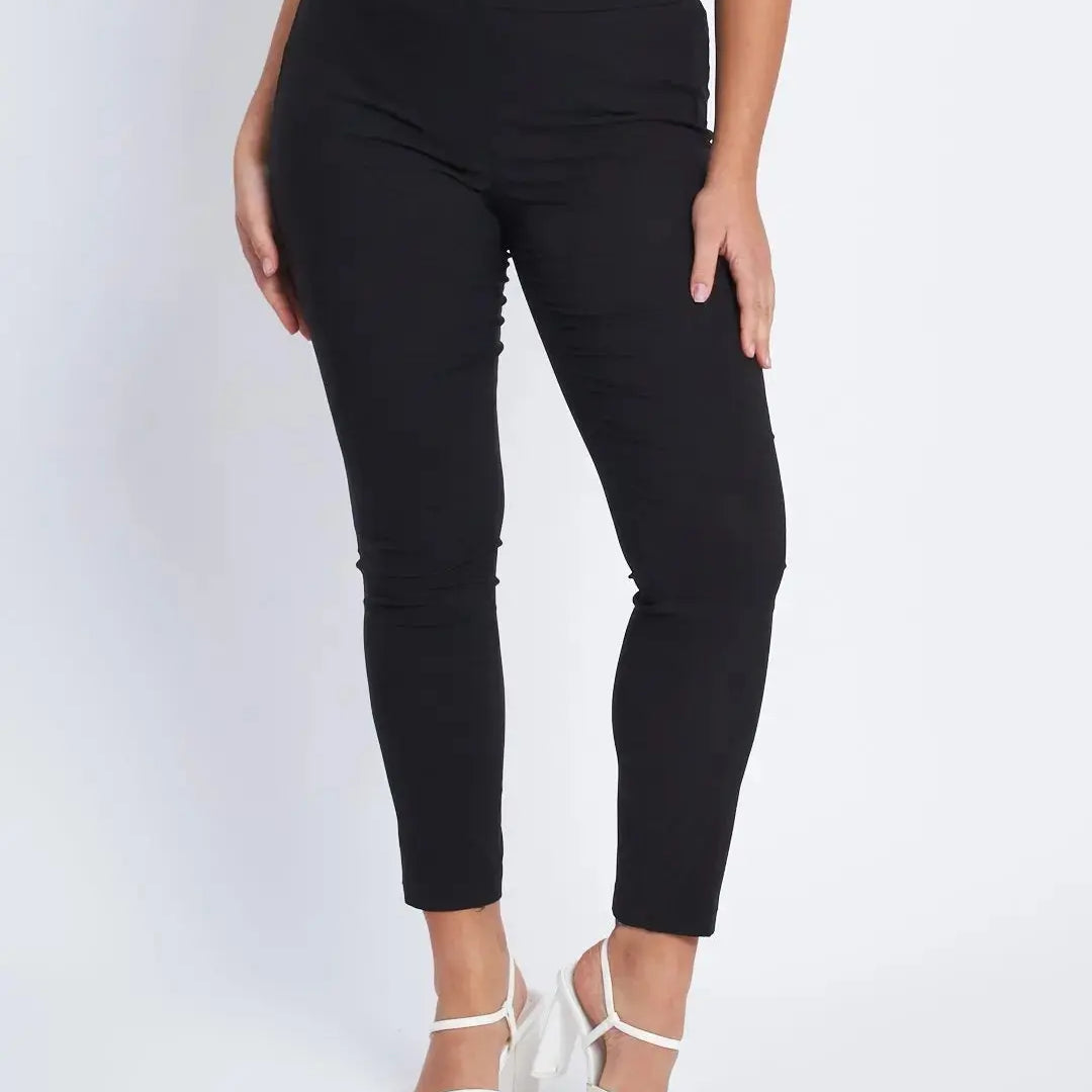 Pantalone skinny in tessuto stretch NERO DORABELLA EASY XXL