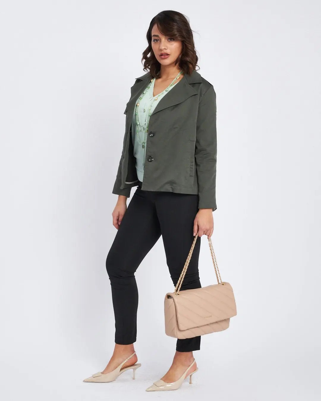 Pantalone skinny in tessuto stretch NERO DORABELLA EASY