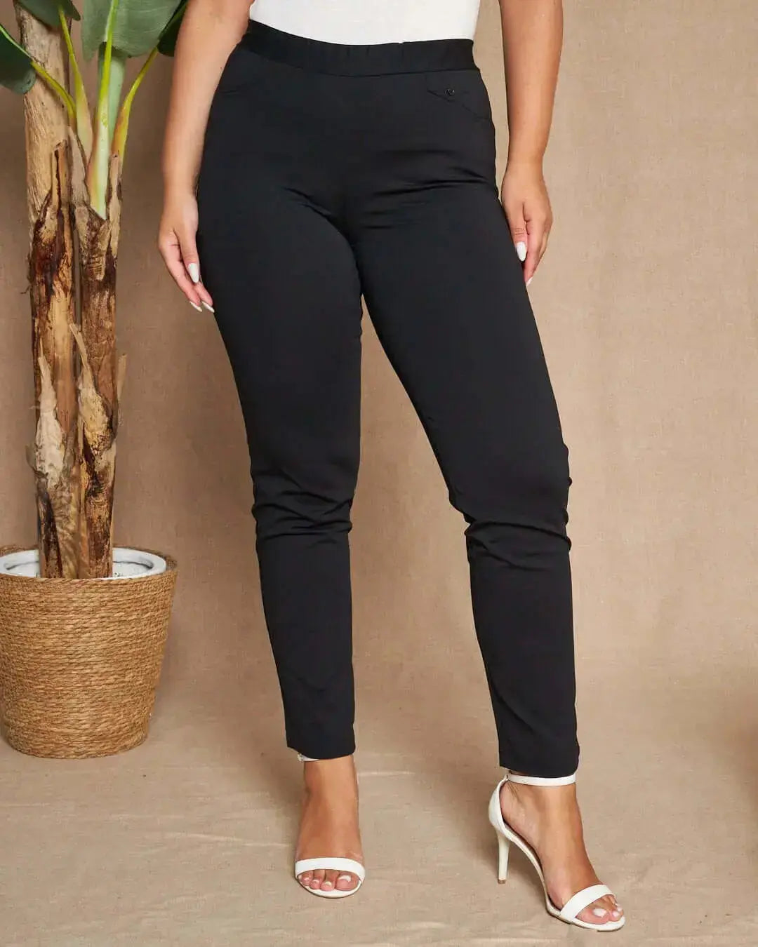 Pantalone skinny in twill di misto cotone elasticizzato DORABELLA