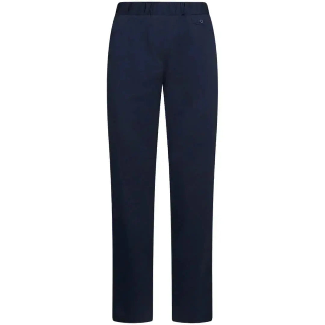 Pantalone skinny in twill di misto cotone elasticizzato tinta unita con dettaglio pattina sul davant BLU DORABELLA