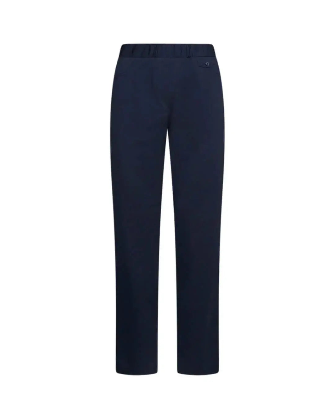 Pantalone skinny in twill di misto cotone elasticizzato tinta unita con dettaglio pattina sul davant BLU DORABELLA