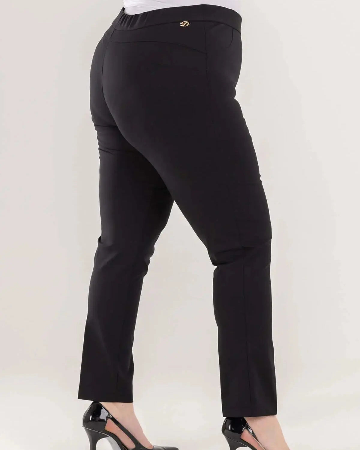 Pantalone skinny in twill di misto cotone elasticizzato tinta unita con tasche DORABELLA PIU'