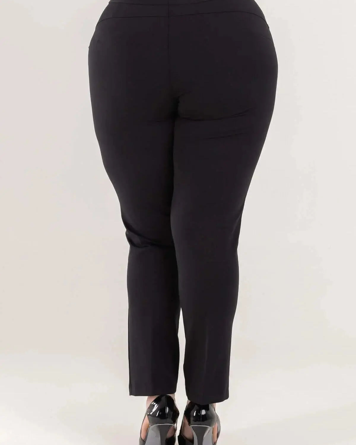 Pantalone skinny in twill di misto cotone elasticizzato tinta unita con tasche DORABELLA PIU'