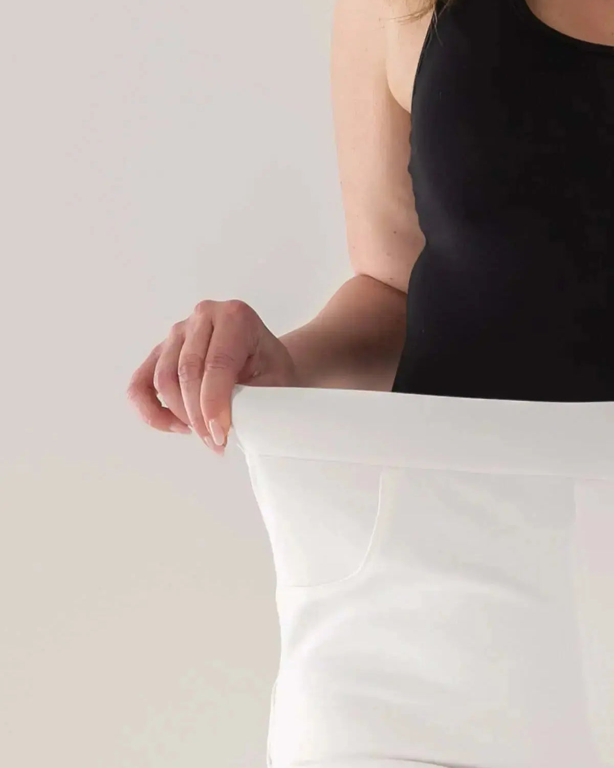 Pantalone skinny in twill di misto cotone elasticizzato tinta unita con tasche DORABELLA PIU'