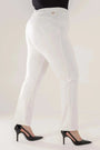 Pantalone skinny in twill di misto cotone elasticizzato tinta unita con tasche DORABELLA PIU'
