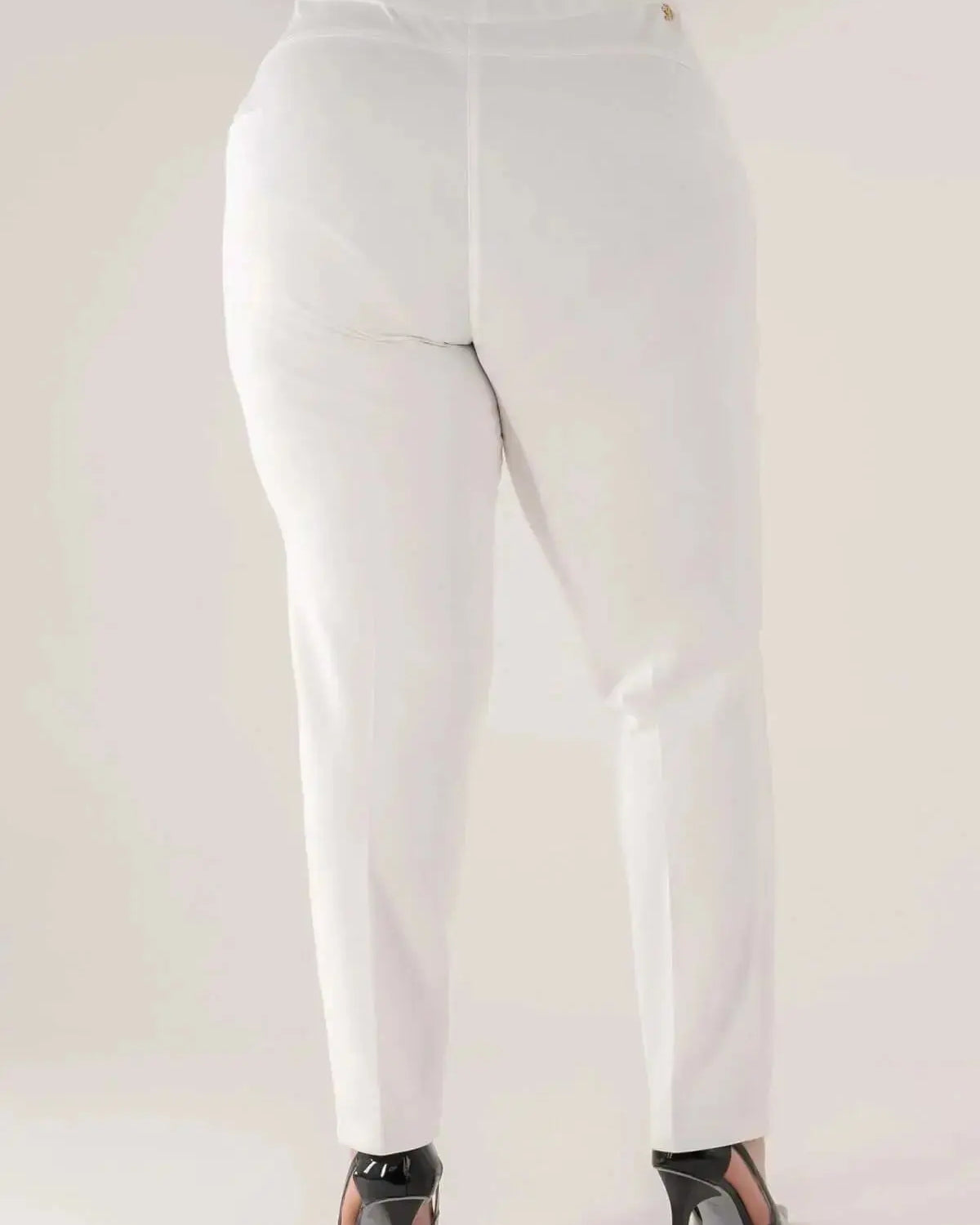 Pantalone skinny in twill di misto cotone elasticizzato tinta unita con tasche DORABELLA PIU'