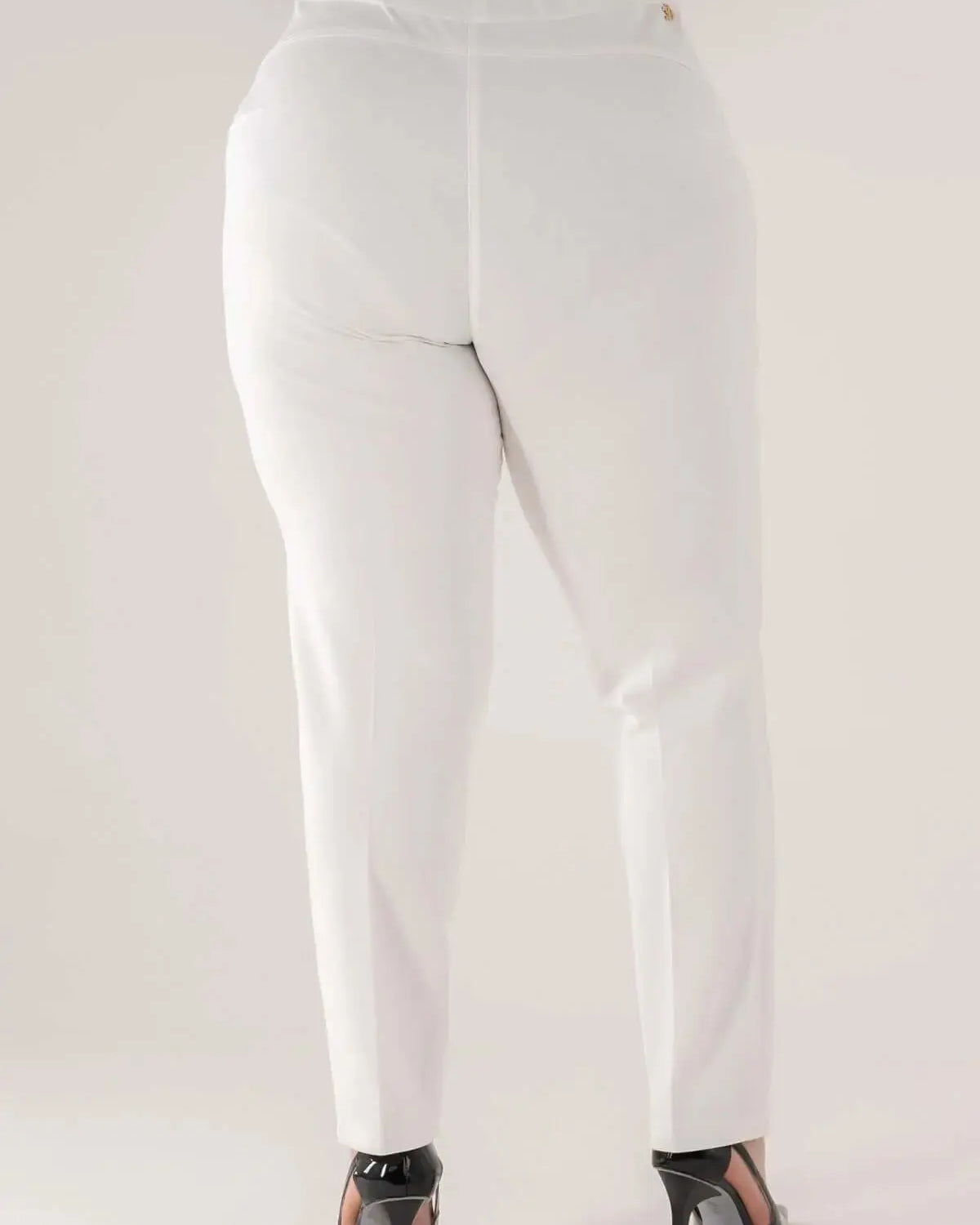 Pantalone skinny in twill di misto cotone elasticizzato tinta unita con tasche DORABELLA PIU'