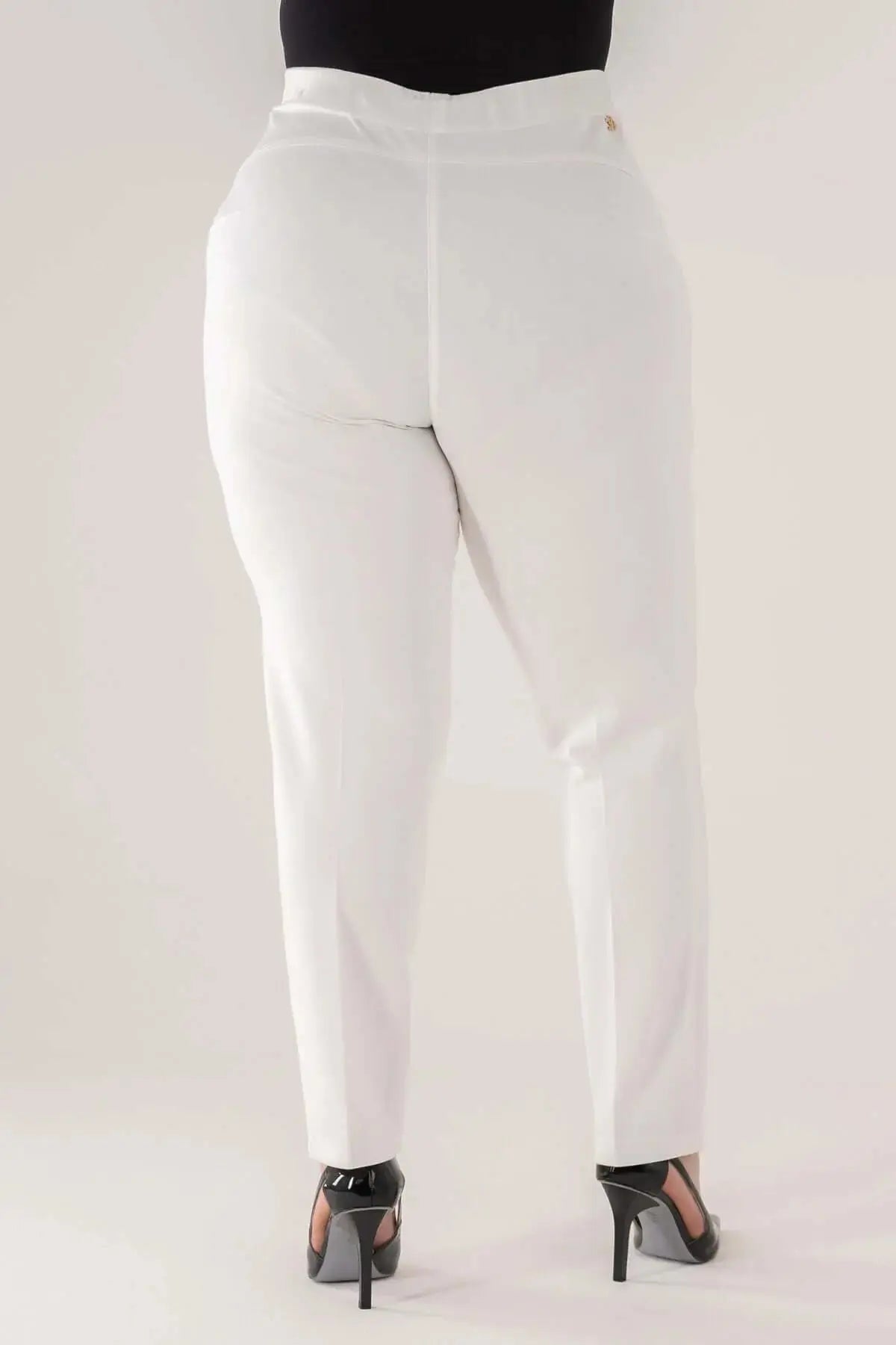 Pantalone skinny in twill di misto cotone elasticizzato tinta unita con tasche DORABELLA PIU'