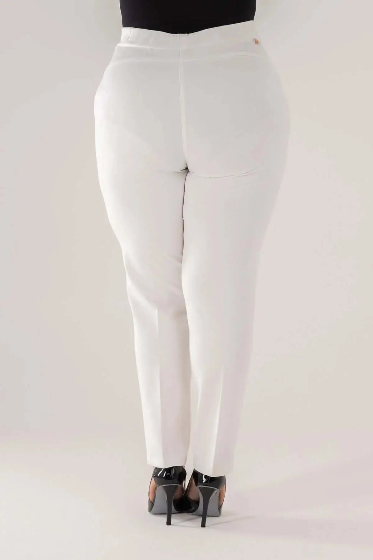 Pantalone skinny in twill di misto cotone elasticizzato tinta unita con tasche DORABELLA PIU'
