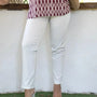 Pantalone skinny in twill di misto cotone elasticizzato tinta unita con tasche DORABELLA PIU'