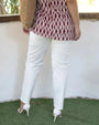 Pantalone skinny in twill di misto cotone elasticizzato tinta unita con tasche DORABELLA PIU'
