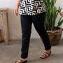 Pantalone skinny in twill di misto cotone elasticizzato tinta unita con tasche DORABELLA PIU'
