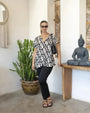 Pantalone skinny in twill di misto cotone elasticizzato tinta unita con tasche DORABELLA PIU'