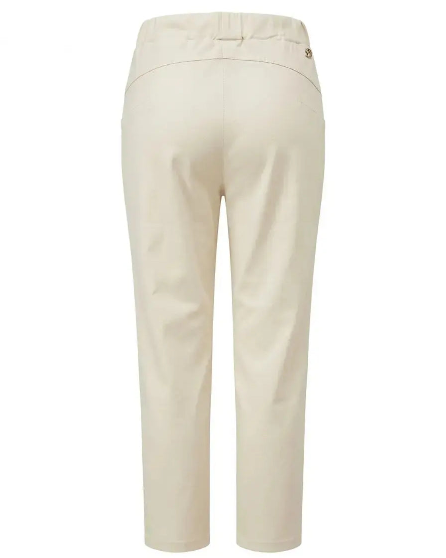 Pantalone skinny in twill di misto cotone elasticizzato tinta unita con tasche DORABELLA PIU'