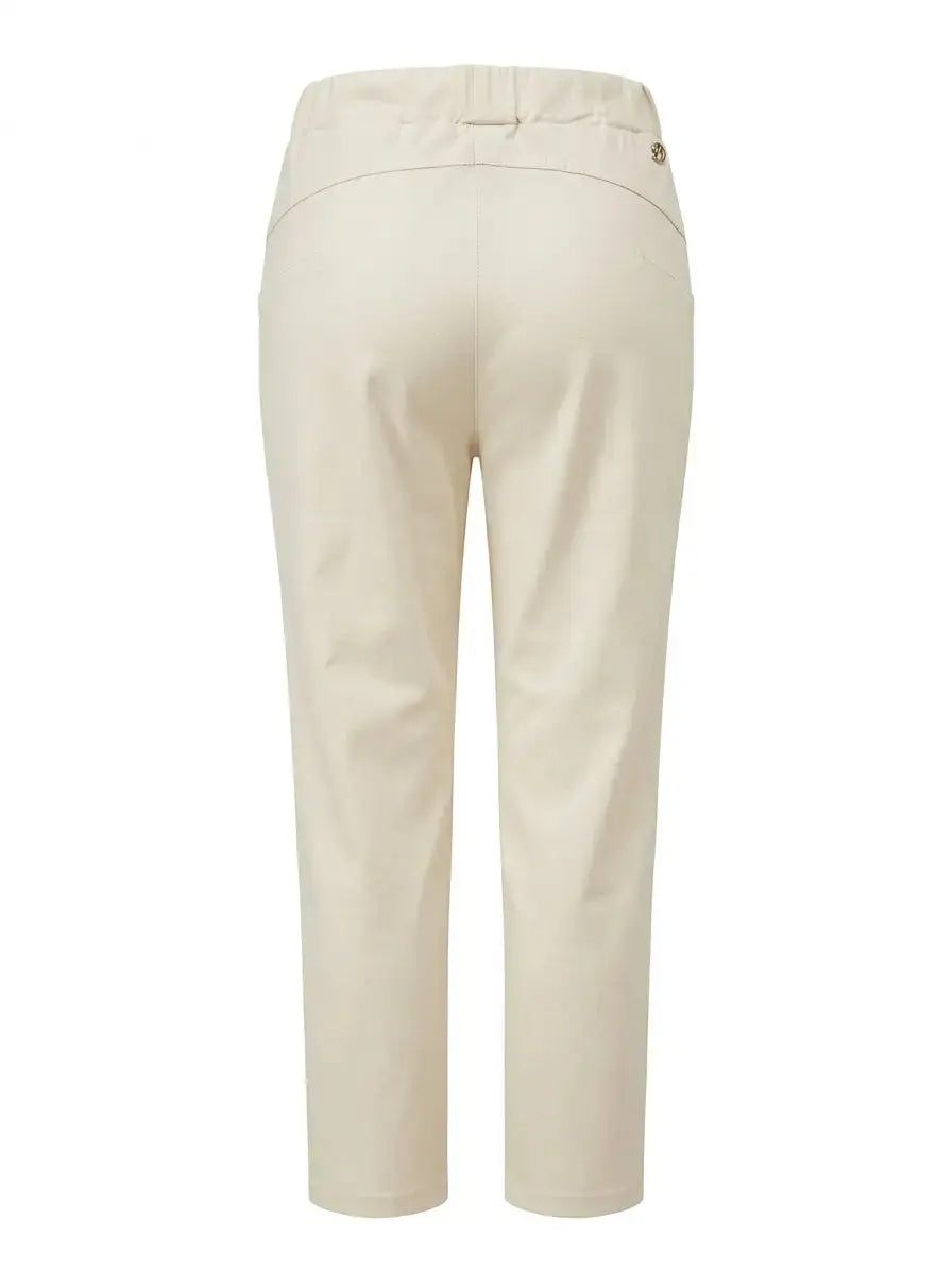 Pantalone skinny in twill di misto cotone elasticizzato tinta unita con tasche DORABELLA PIU'