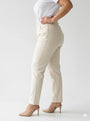 Pantalone skinny in twill di misto cotone elasticizzato tinta unita con tasche DORABELLA PIU'