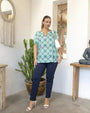 Pantalone skinny in twill di misto cotone elasticizzato tinta unita con tasche. BLU DORABELLA PIU'