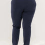 Pantalone skinny in twill di misto cotone elasticizzato tinta unita con tasche. BLU DORABELLA PIU'