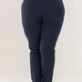 Pantalone skinny in twill di misto cotone elasticizzato tinta unita con tasche. BLU DORABELLA PIU'