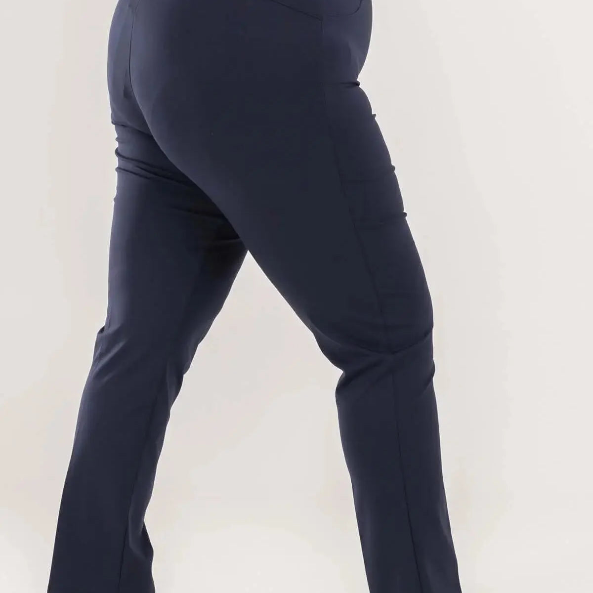 Pantalone skinny in twill di misto cotone elasticizzato tinta unita con tasche. BLU DORABELLA PIU'