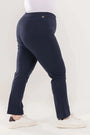 Pantalone skinny in twill di misto cotone elasticizzato tinta unita con tasche. BLU DORABELLA PIU'