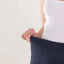 Pantalone skinny in twill di misto cotone elasticizzato tinta unita con tasche. BLU DORABELLA PIU'
